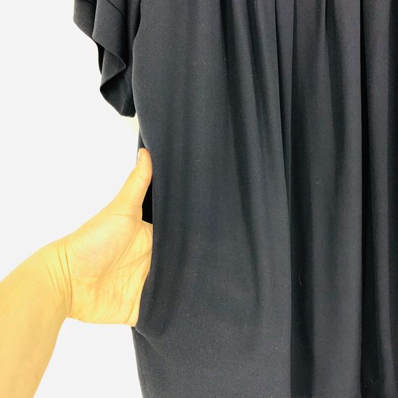 3.1 PHILLIP LIM Navy Blue Silk Short Sleeve Mini Dress US8 Medium - Picture 8 of 9